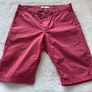Ben Sherman EC1 Chino Shorts Size 33 – Brick Red / Button Fly – Style MG00909